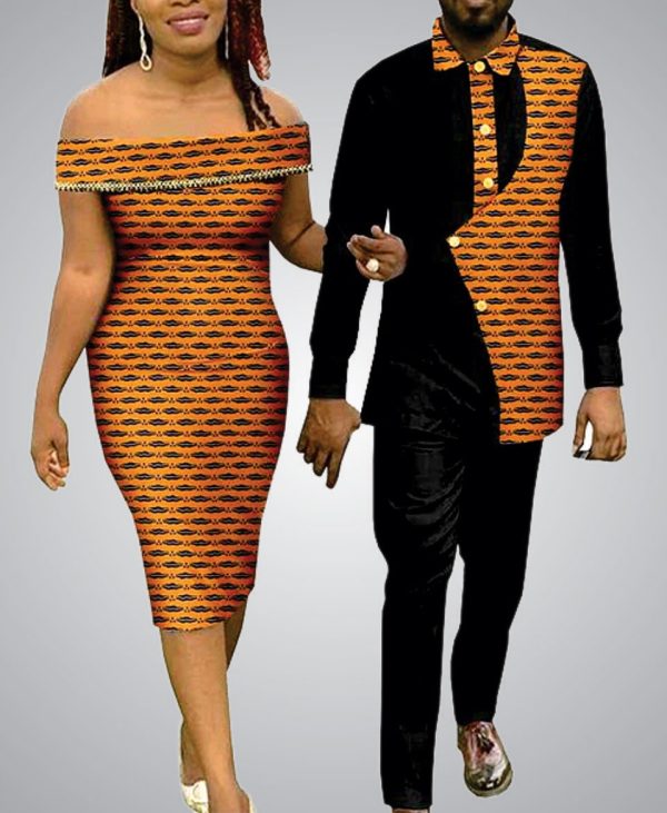 African Fashion Ankara | Black & Brown