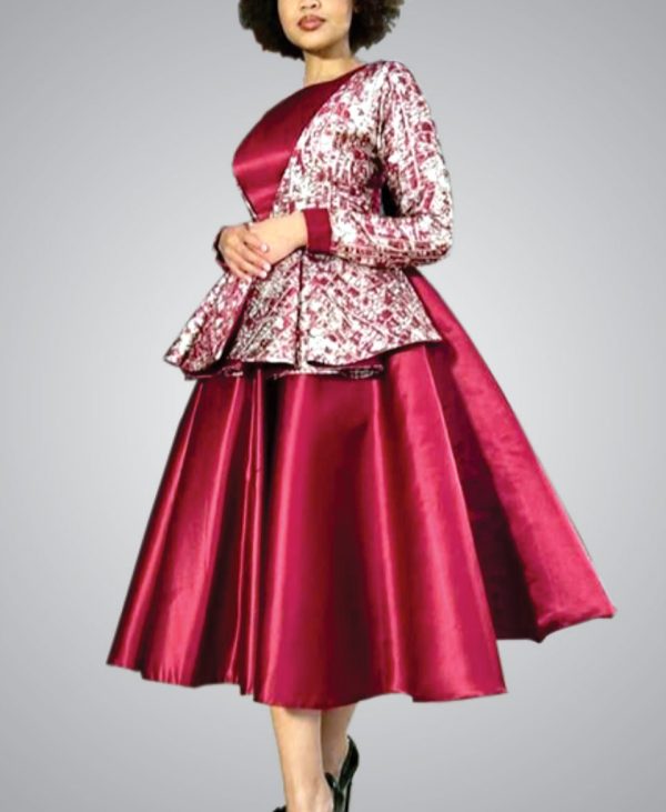 Women Ball Gown |  Wine