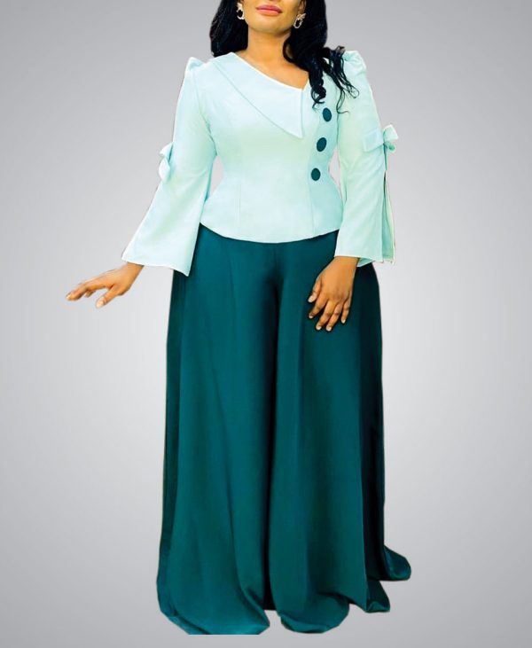 Women Palazzo Trouser |  Olive Top