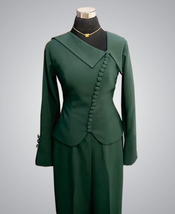 Women Crepe Suit |  Green
