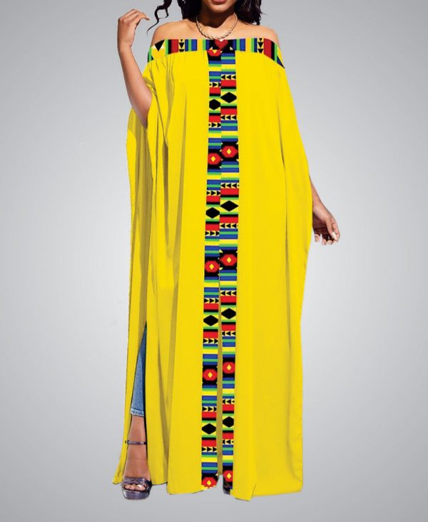 Women Caftan Gown |  Ankara Mix